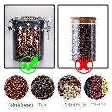 1800ml Coffee Canister Airtight Containers Kitchen Food Storage Container with Date Tracker and Scoop