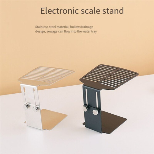 Coffee Scale Bracket Waterproof Coffee Extraction Rack Stainless Steel Scale Rack Electronic Scale Elevation Rack Black