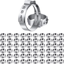 60 Peças 1 Polegada PEX Clamps, Braçadeiras de Mangueira de Orelha Única de Aço Inoxidável para Conexões de Encaixe de Tubos PEX