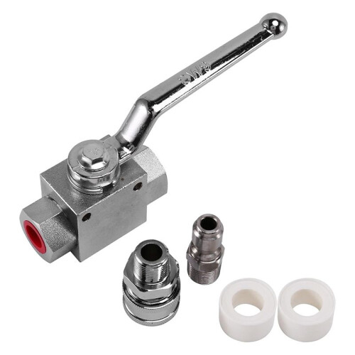 Kit de Válvula de Esfera para Lavadora de Alta Pressão, Conexão Rápida de 3/8 Polegadas para Mangueira de Lavadora de Alta Pressão, 4500 Psi