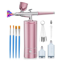 Airbrush-Set met Compressor, Draagbaar Nagelspuitpistool, Oplaadbare Snoerloze Airbrushset, Draagbare Airbrushmachine B