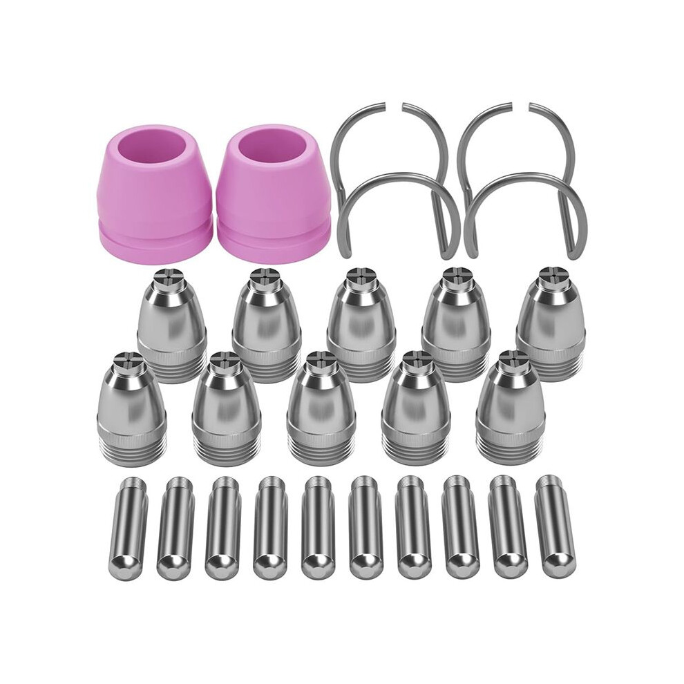 Ag-60 Plasma Cutter Torch Consumables, 040 Sg-55 Ag-60 Wsd-60 Plasma Cutter Accessories For Cut55/Cut55pro, 24 Pcs 4712875076795