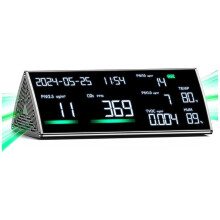Air Quality Monitor-TVOC, PM2.5, PM1.0, PM10, Temperature, Humidity and Display Metal SurfaceAir Quality Tester