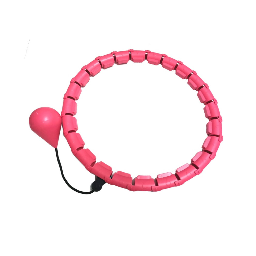 (Pink36) Weighted 36 Knots Hula Hoop Adult Smart Hola Thin Waist Fitness Weight Loss