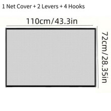 (110cm/43.31in)Clôture de protection de sécurité rétractable porte pour animaux de compagnie filet de sécurité pour bébé chien chat