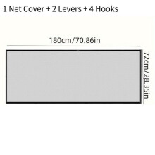 (180cm/70.87in)Clôture de protection de sécurité rétractable porte pour animaux de compagnie filet de sécurité pour bébé chien chat