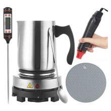 ZubehöR für das Kerzenherstellungsset, für AnfäNger, 900-Ml-GießTopf, Krug, HeißLuftpistole, Thermometer, ZubehöR für die Kerzenherstellung,