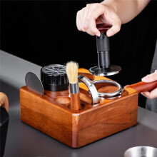 Organisateur de Station de Bourrage, Support de Bourrage de Café avec Brosse de Nettoyage pour Porte-Filtre de 58 mm, Organisateur D'Outils à Café