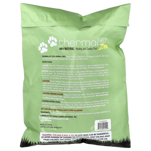 Thermal Aid, Heating και Cooling Pack, Ζωολογικός Ελέφαντας, Μικρός, 1 Count 2