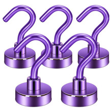 Magnetic Hooks,27Lb Heavy Duty Earth Magnets with Hook for Refrigerator,Cruise Hook for Hanging, (, Pack of 5)