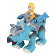 Giocattolo Dinosauro Interattivo con Suoni e Luci - 26cm: Dinosaurio Elettrico di Peluche con Spruzzo Blu