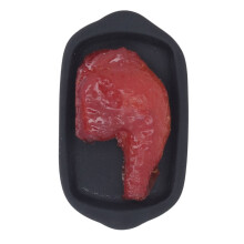 Lot de 20 cuisses de poulet miniatures sur assiette, 3,5 x 2 cm, pour maison de poupée.