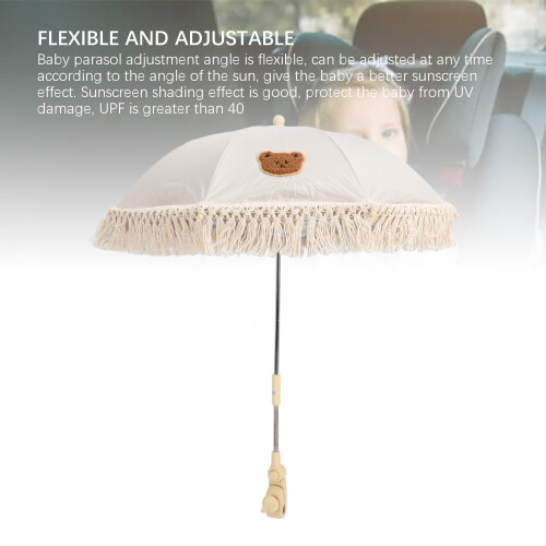 Baby Parasol with Bear Pattern, Ultraviolet Proof, 63x50cm 2