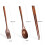 Wooden Flatware Set, Wooden Portable Set Spoon Fork Chopsticks Tableware Dinnerware with Khaki Twining Thread 2