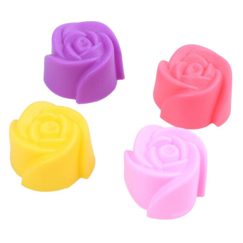 50 x Silikon Rose Muffin Plaetzchen Becher Kuchen Backen Form 2