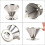 2X pour Over Coffee Dripper Reusable Drip Cone Coffee Filter Portable pour Over Coffee Maker Home Office Camping 6