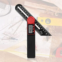 Digital Goniometer TType Bevel Gauge and Protractor 180Mm/360 LCD Display for Woodworking Metalworking Construction