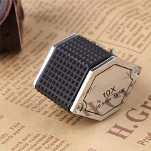 New 10X Jewelery Loupe Hexagonal Portable Foldable Pocket Magnifier 20.5mm Len Optical Magnifying Glass
