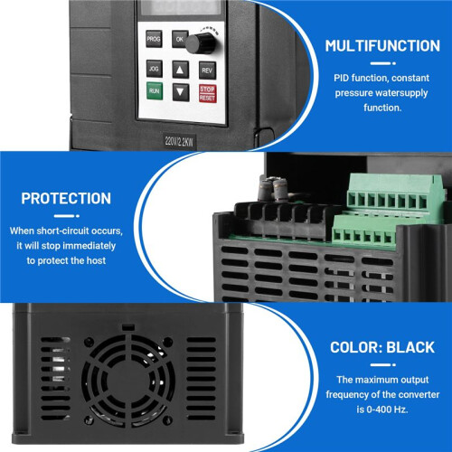 2.2KW 220V Variable Frequency Drive Inverter Single to 3 Phase CNC VFD Universal 1