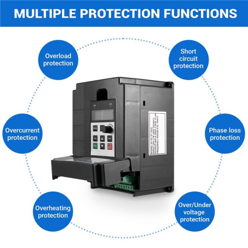 2.2KW 220V Variable Frequency Drive Inverter Single to 3 Phase CNC VFD Universal 2