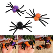 6 pièces de pinces à cheveux en forme d’araignée, fil de fer et boule de laine
