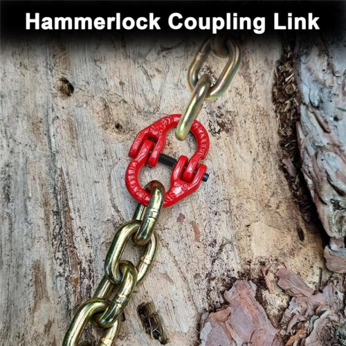 Elo de Conexão de Corrente de Segurança, Engate de Reboque 1/2 Polegadas, Elo de Acoplamento Hammerlock, Pacote com 2 Conectores de Corrente de 2