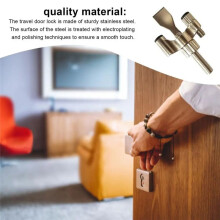 Door Lock Travel Small Steel Door Lock for Hotel Room Home Security Door Lock Adjustable Door Stoppers Door Safety B