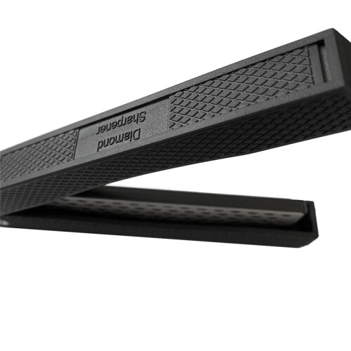 Double Sided Diamond Sharpener, Handheld Fine Coarse Diafold Blades Sharpening Stone 400/600 Grit Black 2