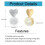8PCS Earring Backs for Droopy-Ears, Earring Lifter Backs Replacements for Heavy Earrings,Gold+Silver 6