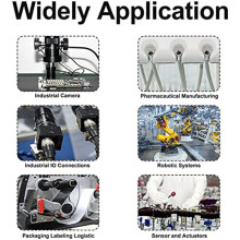 M12 4 Pin Male and Female Receptacle Panel Aviation Wire Connector, 12mm Industrial Circular Connector, IP67