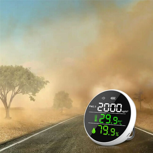 Portable PM2.5 Detector Air Quality Sensor Tester Thermometer and Hygrometer