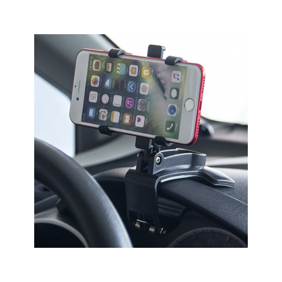 360 Dashboard Clamp Mobile Car Phone Holder Mount Stand Cradle Portable Black 691382944275