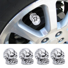 4 pz Capoli valvole per valvole pneumatici con teschio, adatti per auto, moto, camion, diametro 7 mm