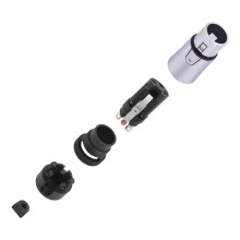 XLR Microphone Solder Adapter Gold Plated 3Pin XLR Male Solder Connector Adjustable 90Right Angle XLR Audio Plug Male
