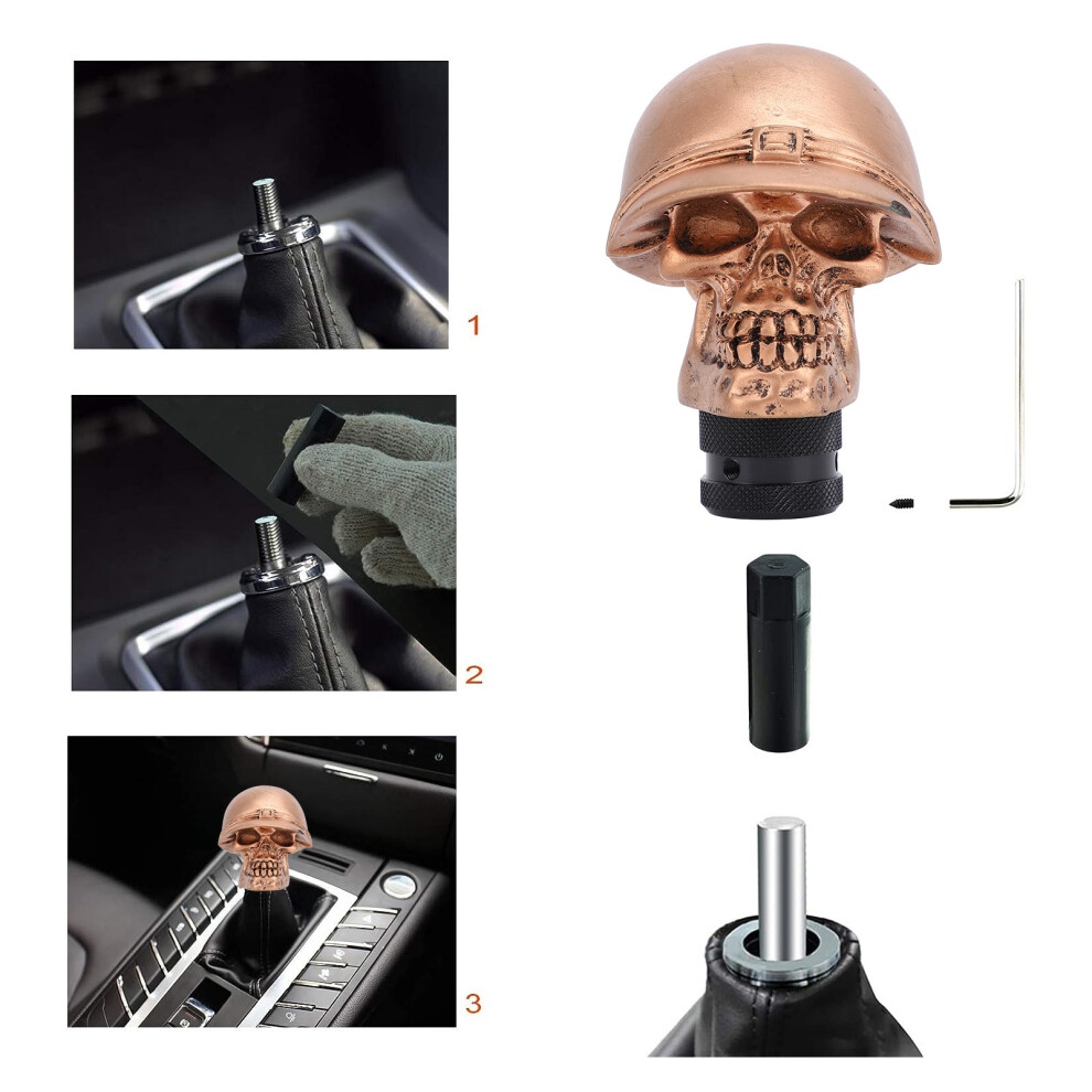 Resin Skull Shift Knob Fits Most Manual Cars 15Mm Adapter 7891385129812