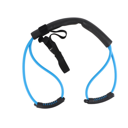 Blue Resistance Band 25LB Home Arm Strength Training with Handle 1