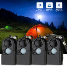 4Pcs Portable Motion Detector Alarm 120DB Siren SOS LED Light Security for Travel Home Kids Safe Personal Alarm