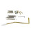 6 Strings Guitar Bridge Sadel Slutstycke Elgitarr Tremolo Bridge Standard Gitarrtillbehör Guld 2