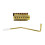 6 Strings Guitar Bridge Sadel Slutstycke Elgitarr Tremolo Bridge Standard Gitarrtillbehör Guld 4
