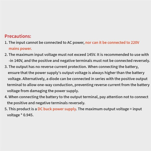 XY12522 CNC  Adjustable Stabilized Power Supply Constant Voltage and Current Module 125V/2000W 1