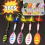 5 Boxed Composite Sequins Rotating Sequins Metal Hand-Cranked Copper Column Three Hook Lueya Bait Set 6.5g-7cm 2