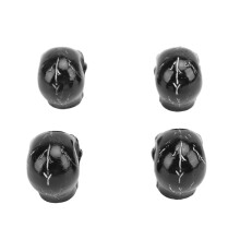 Schädel-Reifenventileinsatz 4 Stück ABS Metall Universal 7mm Schwarz