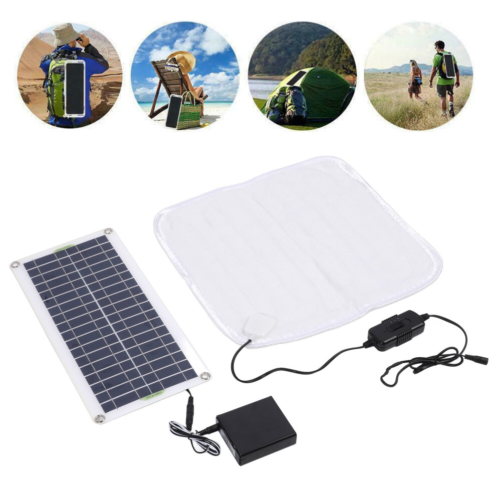 50W Portable Solar Panel & 20W Electric Blanket Battery Box For Camping 4071385130817