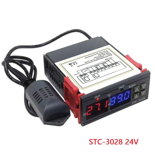 STC-3028 24V Digital Thermostat Thermometer Hygrometer Temperature Humidity Controller Regulator 1
