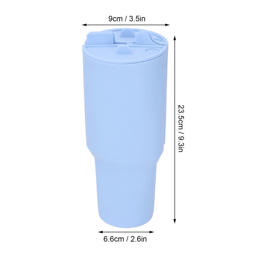 Large Light Blue 40oz Silicone Inner Cup Tray with Lid, 9x23.5cm 1
