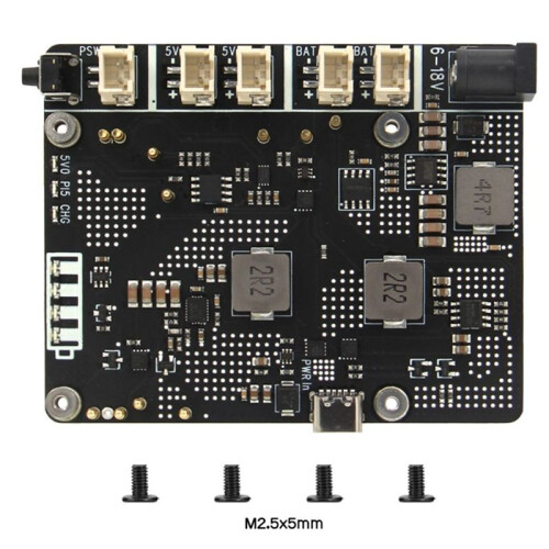 X1203 UPSPower Management Board dla Raspberry Pi 5 UPS Power Management Extended Plate Uninterrupted Power Supply Module 2