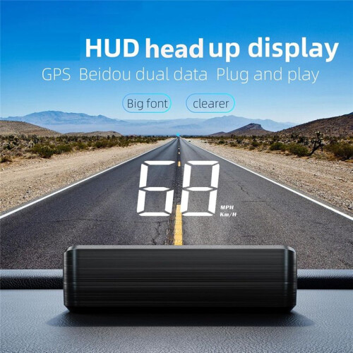 Display for Car, Car HUD Windshield Speedometer Projector with Speed,Automatic Light Sensing, for All Car Models