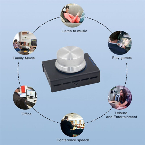 USB Computer Volume Controller PC Speaker External Audio Volume Control Knob with One Key Mute Function Adujustable 2