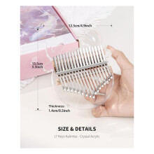Reindeer Kalimba Thumb Piano 17 Keys Acrylic Kalimba Clear Transparent Finger Piano Musical Instruments