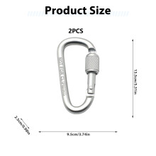 Screw Lock D-Shape Carabiner, Wear Resistant